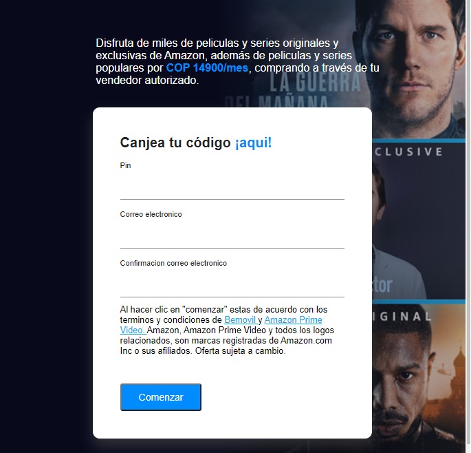 canjear pines amazon prime video con bitcoin