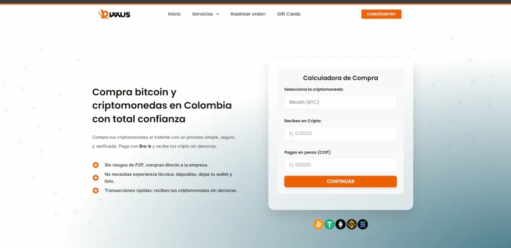 comprar boitcpoin con breb en bixxus